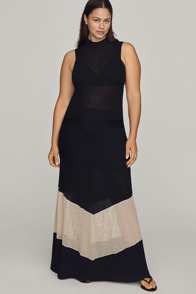 By Anthropologie Sheer Panel Midi Dress #3