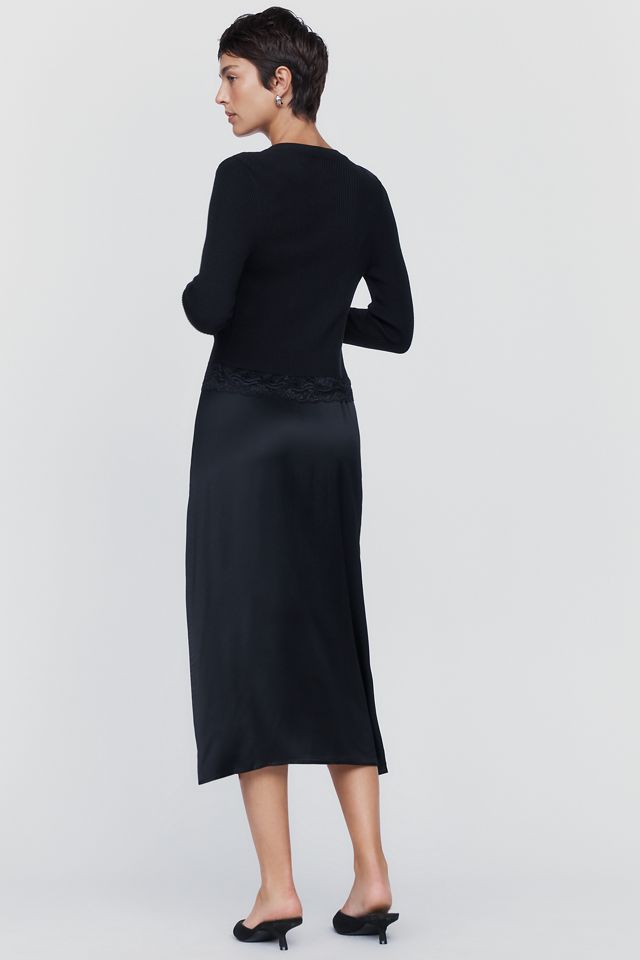 By Anthropologie Twofer-Strickjacken-Midikleid #1