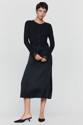 By Anthropologie Twofer Cardigan Midi Dress