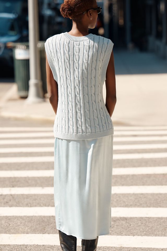 By Anthropologie Gemini Twofer Cable-Knit Midi Dress #1