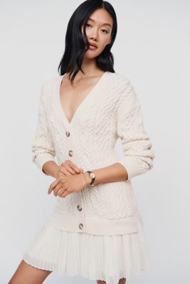 By Anthropologie Delphine Twofer Cardigan Mini Dress