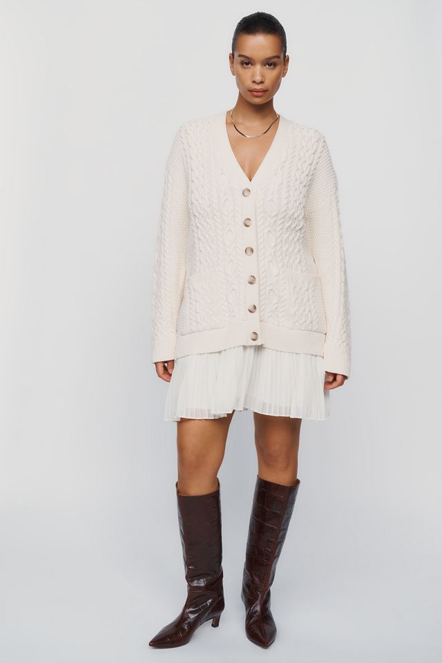 By Anthropologie Delphine Twofer Cardigan Mini Dress #5