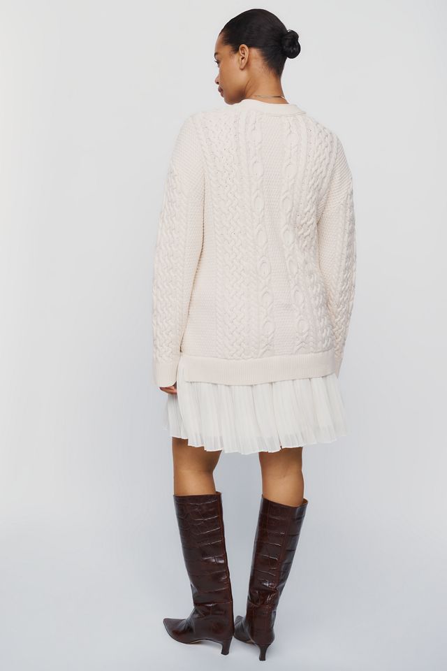 By Anthropologie Delphine Twofer Cardigan Mini Dress #7