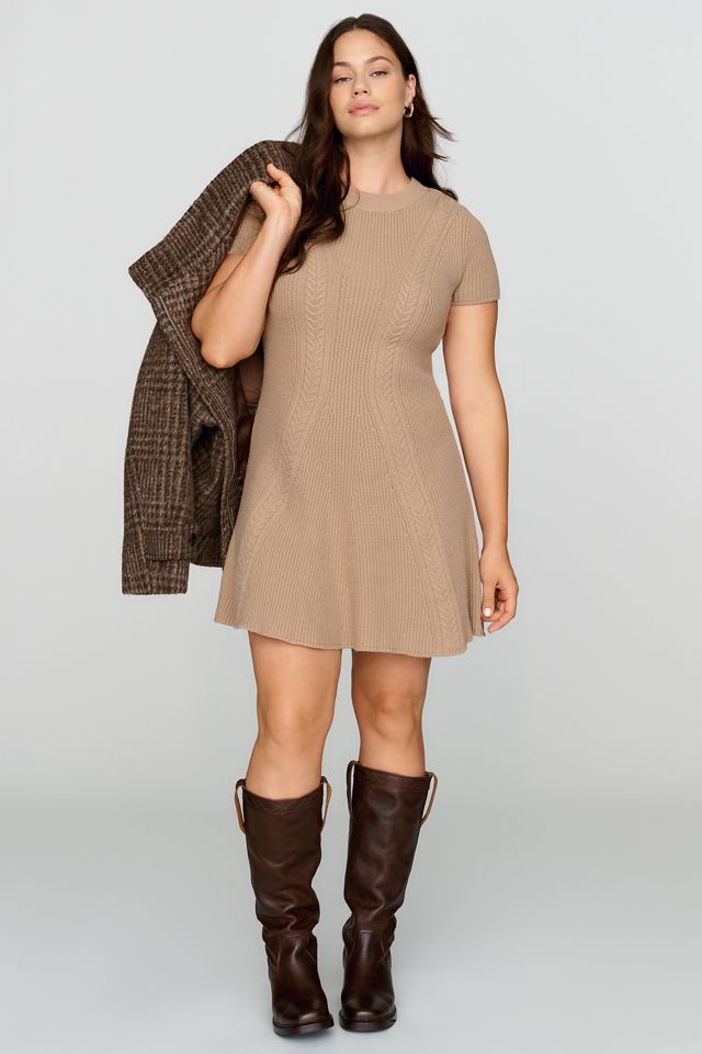 By Anthropologie Cable Knit Sweater Mini Dress #3