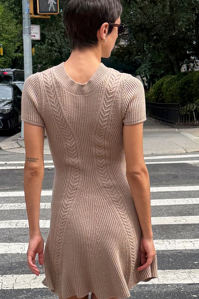 By Anthropologie Cable Knit Sweater Mini Dress #6