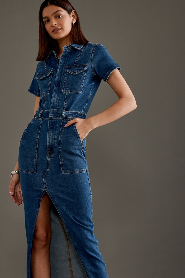 Good American Vestito Maxi in Denim Fit For Success #3
