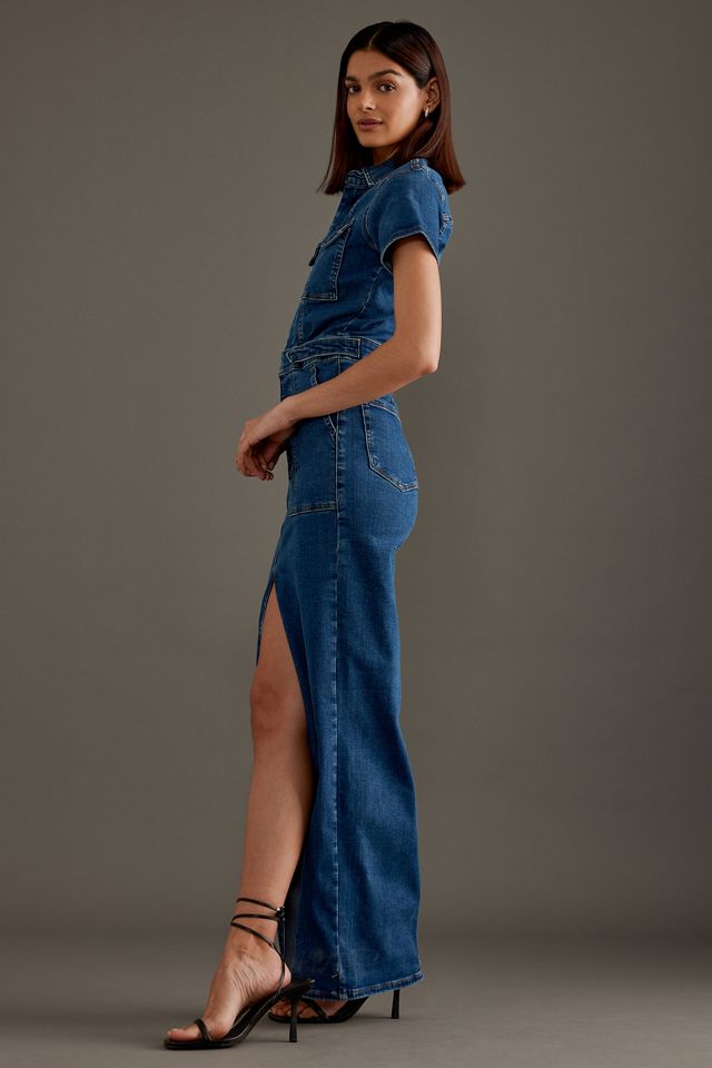 Good American Vestito Maxi in Denim Fit For Success #4