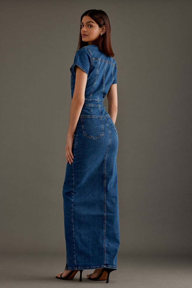 Good American Vestito Maxi in Denim Fit For Success #2