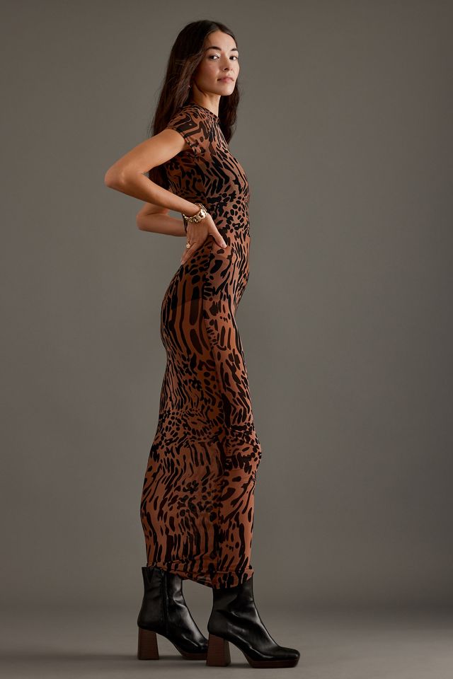 Robe longue t-shirt en maille Good American #5