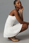 Good American Sleeveless V-Neck Poplin Babydoll Mini Dress