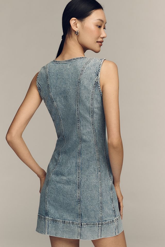 slim fit dress slacks MICHELLE DENIM MINI DRESS – AKIRA