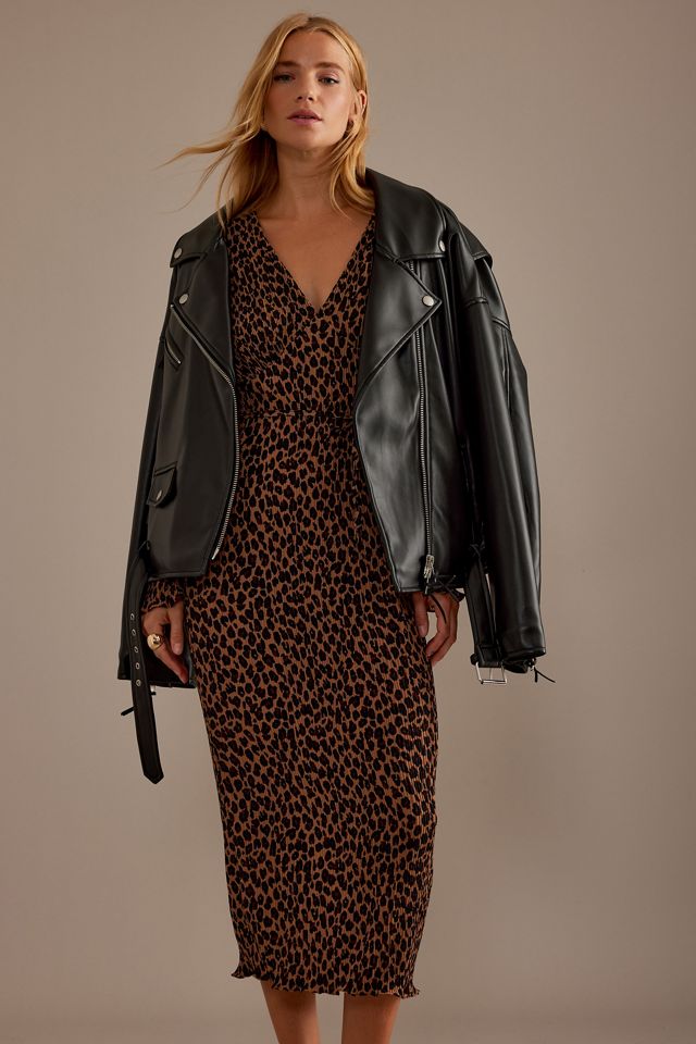 Vestido Midi Celeste Leopardo Never Fully Dressed #2