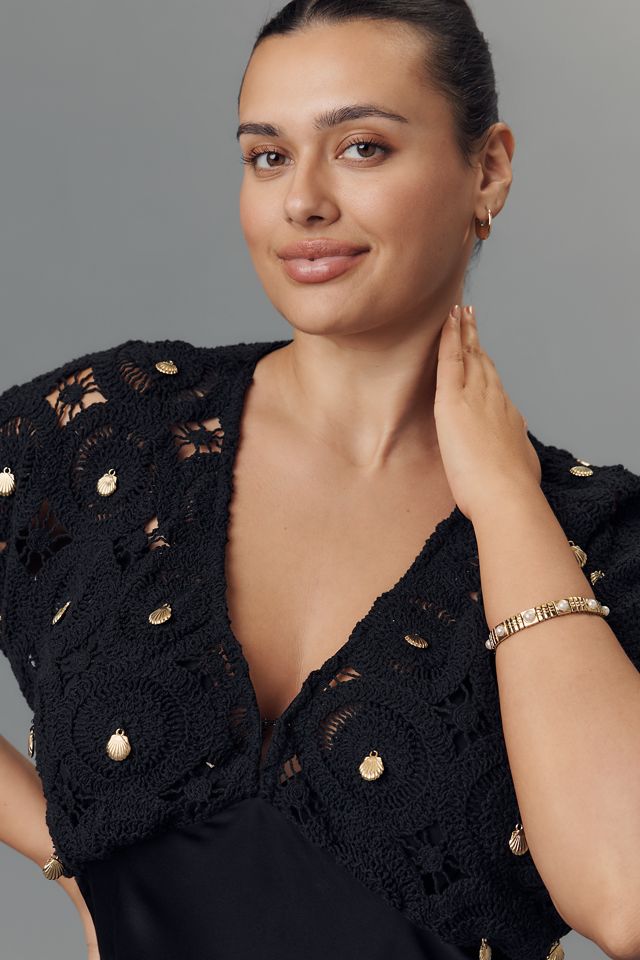 Never Fully Dressed Elodie Plus Crochet Maxi Dress