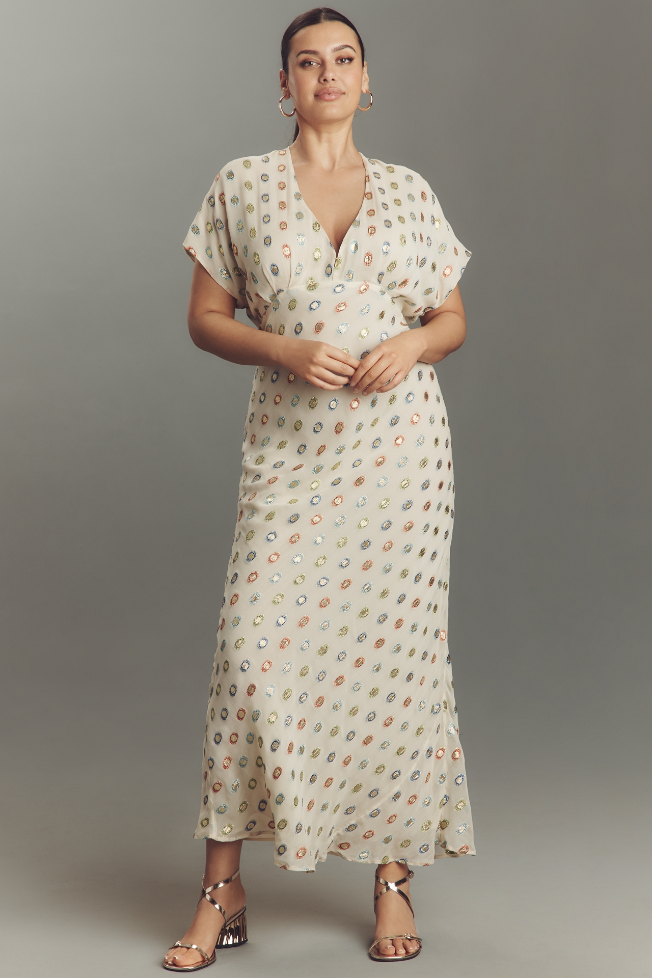 Never Fully Dressed Elodie Foil Maxi Dress