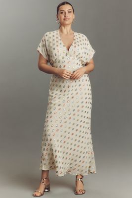 Never Fully Dressed Elodie Foil Maxi Dress