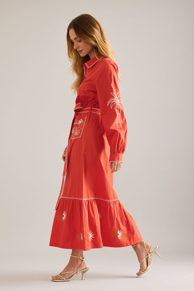 Never Fully Dressed Vestido Camisa Maxi Pollenca #3