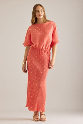 Never Fully Dressed Tilly Plisse Midi Dress