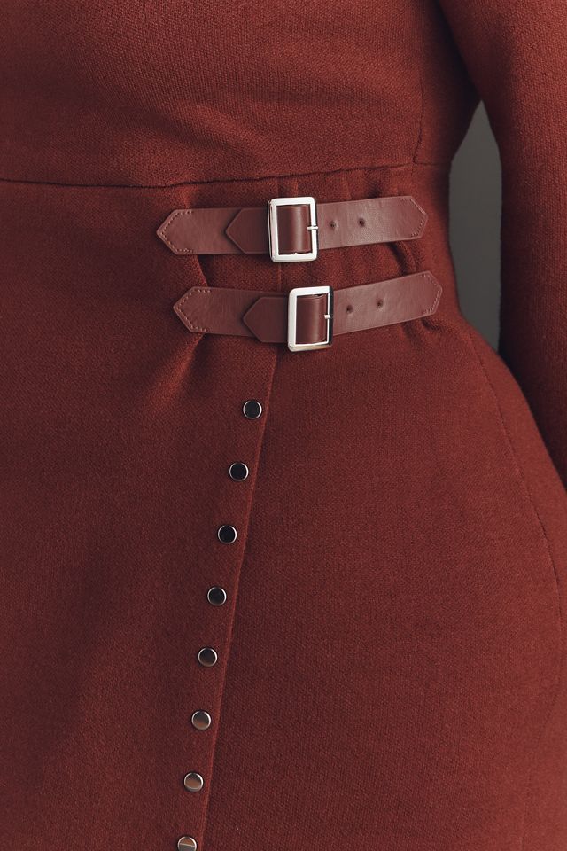 Never Fully Dressed Long-Sleeve Studded Mini Dress #1