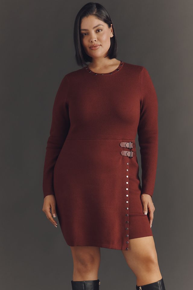 Never Fully Dressed Long-Sleeve Studded Mini Dress #2