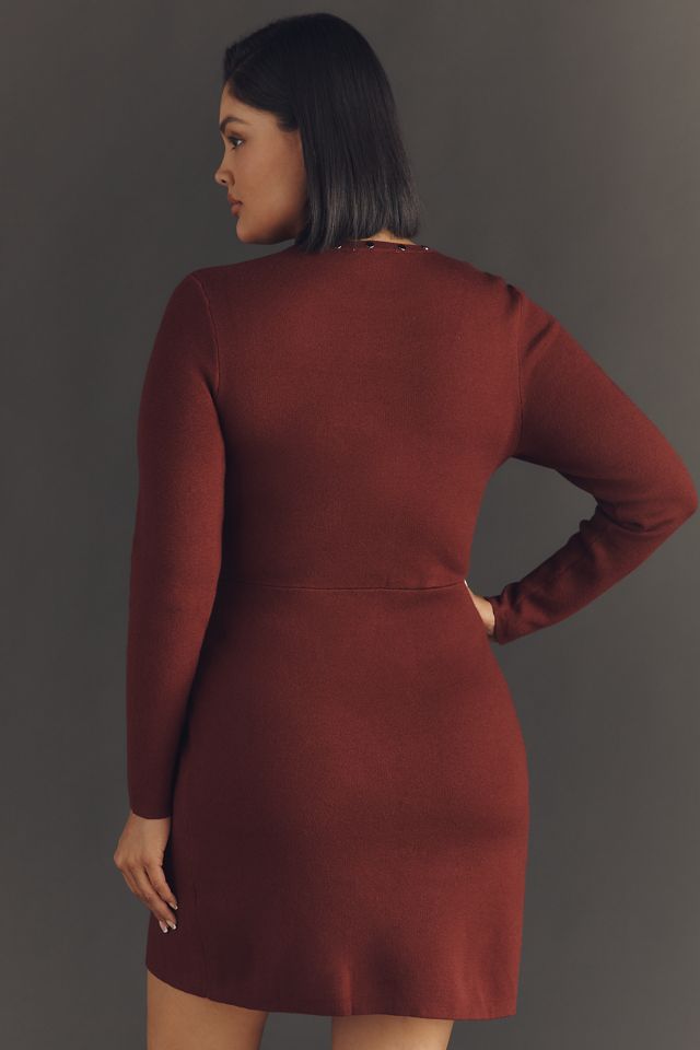 Never Fully Dressed Long-Sleeve Studded Mini Dress #3