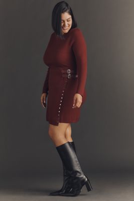 Never Fully Dressed Long-Sleeve Studded Mini Dress