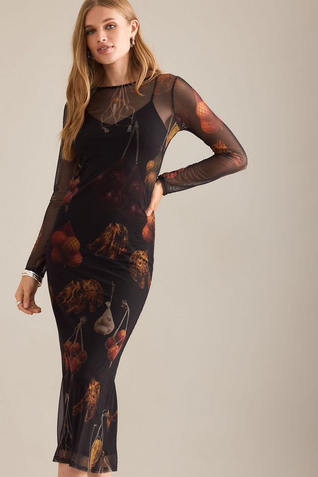 Never Fully Dressed Fruit Mesh Midi Dress #2