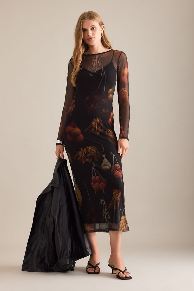 Never Fully Dressed Fruit Mesh Midi Dress #3