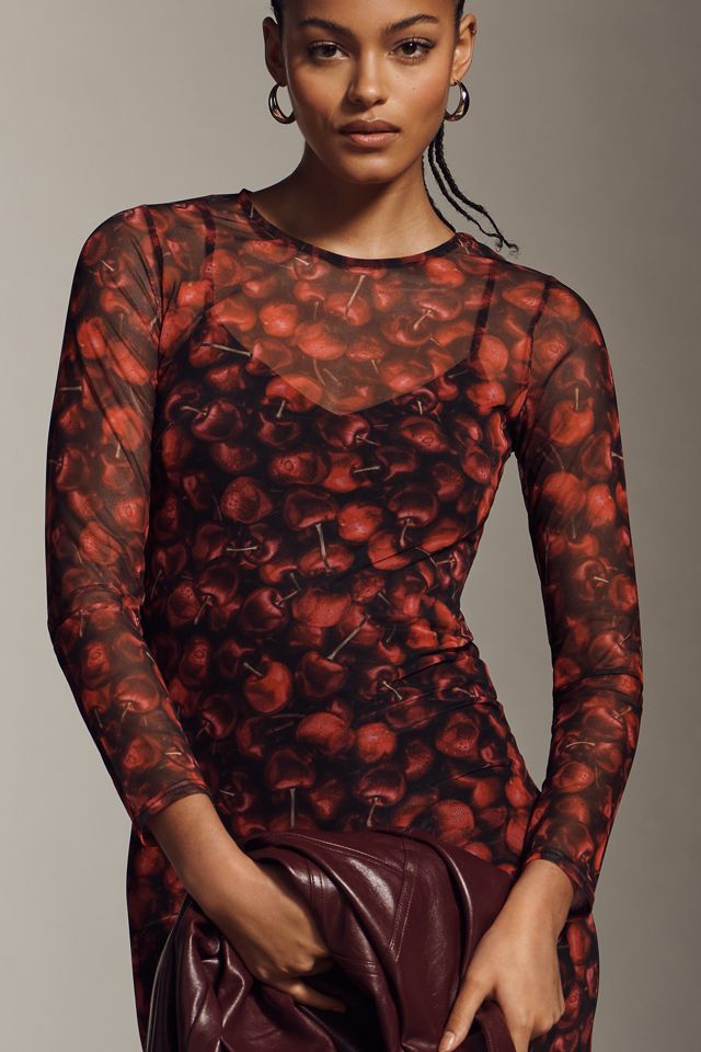 Never Fully Dressed Cherry Mesh Maxi Dress #2