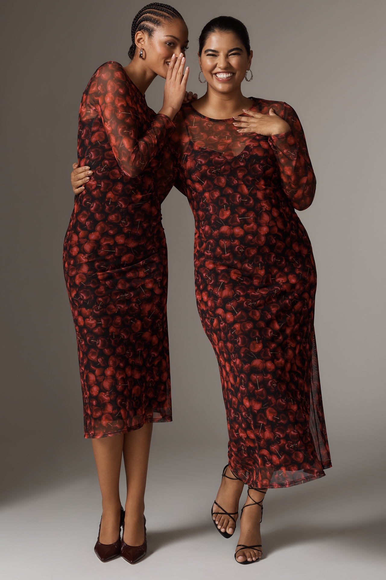 Never Fully Dressed Cherry Mesh Maxi Dress