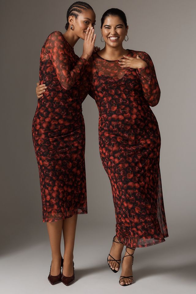 Never Fully Dressed Cherry Mesh Maxi Dress #6