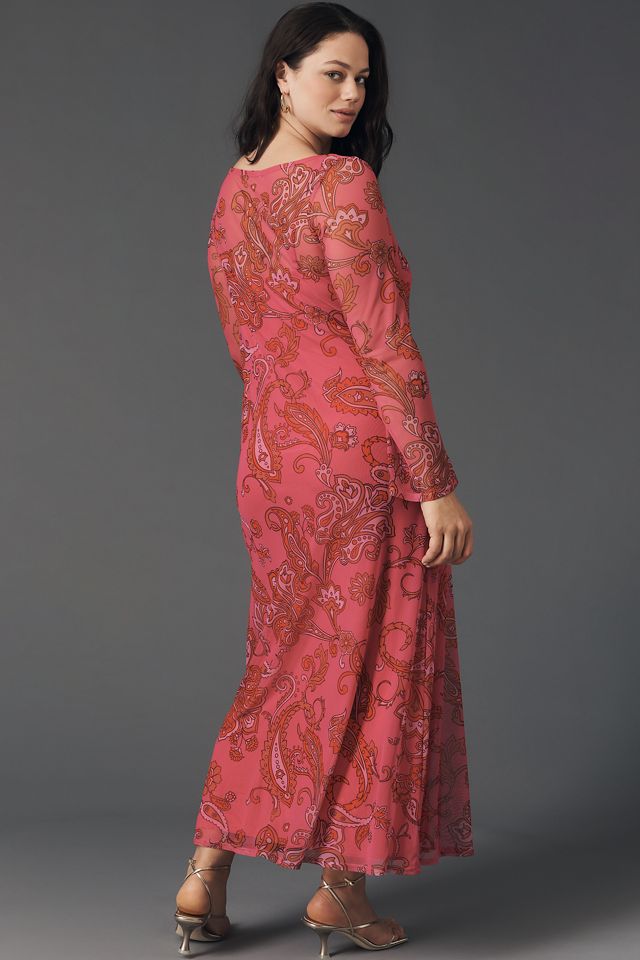 long sleeve dresses maxi Shona Joy Agnes Long Sleeve Maxi Dress With Belt in Brown