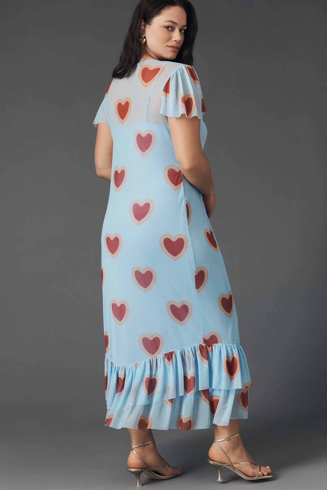 Never Fully Dressed Blue Heart Midi Dress