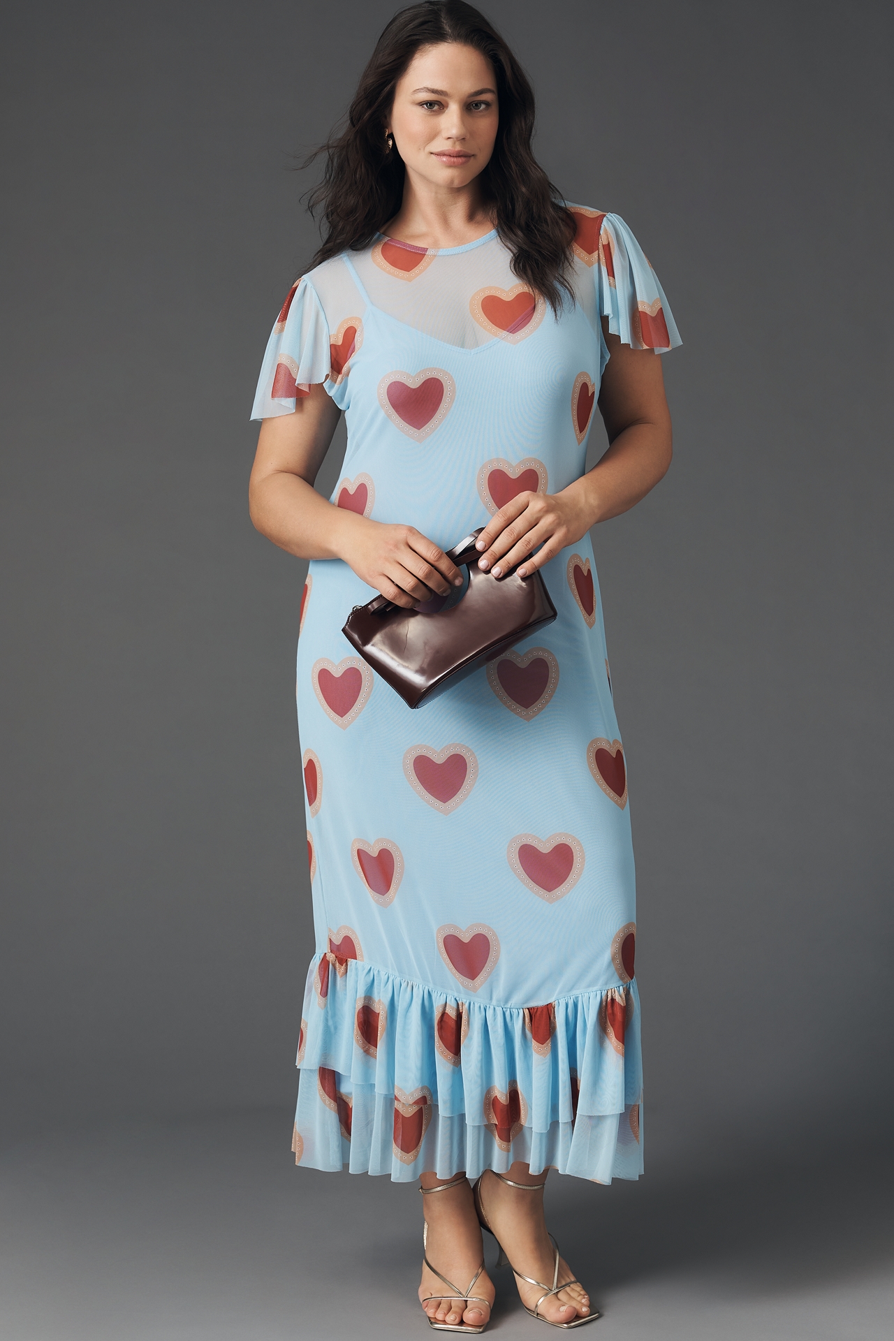 Never Fully Dressed Blue Heart Midi Dress