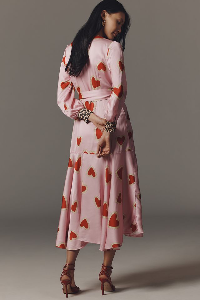 Never Fully Dressed Mesh Heart Wrap Maxi Dress #2