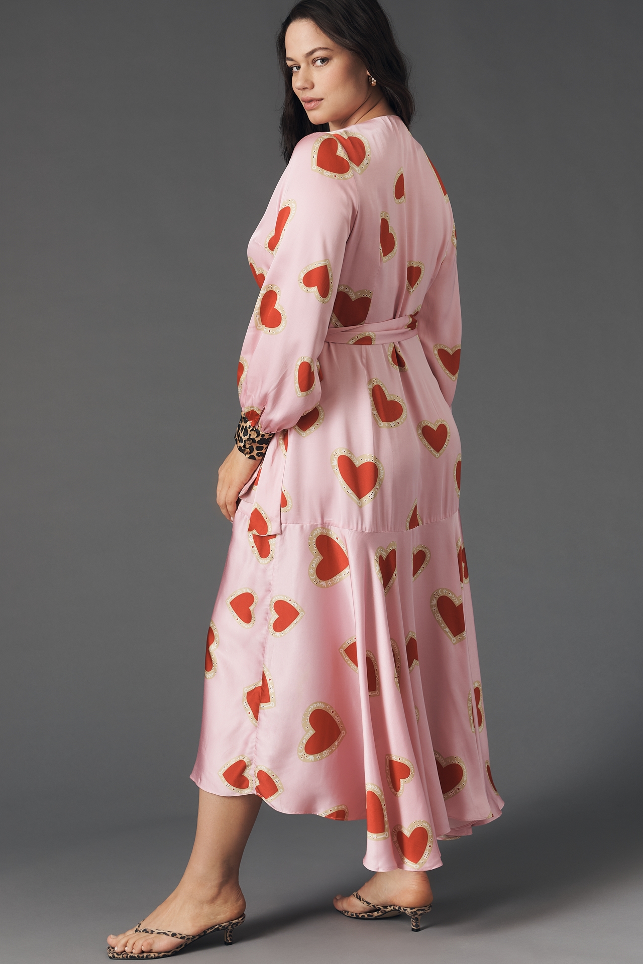 Never Fully Dressed Mesh Heart Wrap Maxi Dress