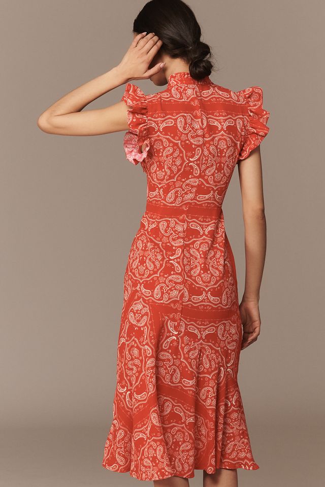 Never Fully Dressed Bandana Puff-Sleeve Maxi Dress | Anthropologie