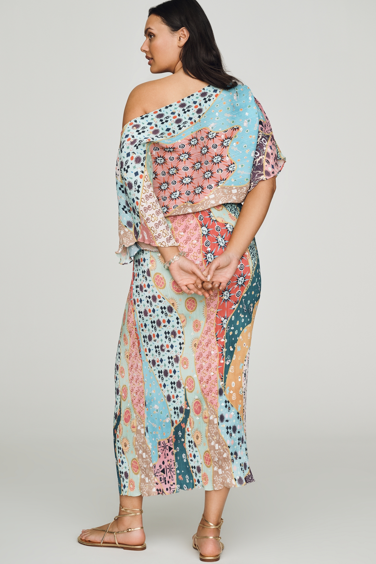 Never Fully Dressed Tilly Short-Sleeve Off-Shoulder Maxi Dress