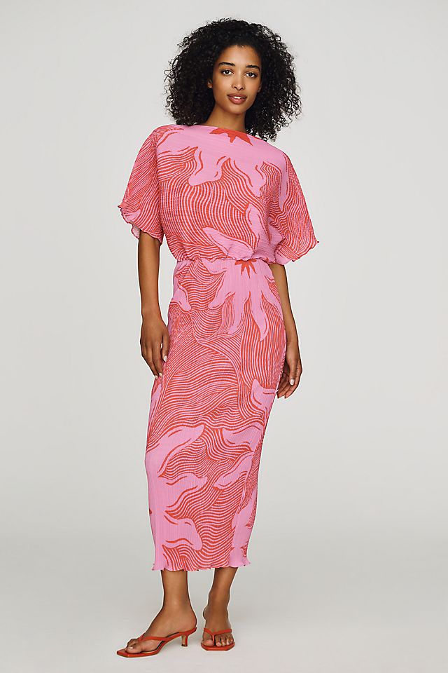 midi dress for short women Women's Make It Look Easy Pink Sleeve Shirt | Size: M Easy to wear with sandals or barefoot in the grass midi dresses for short women