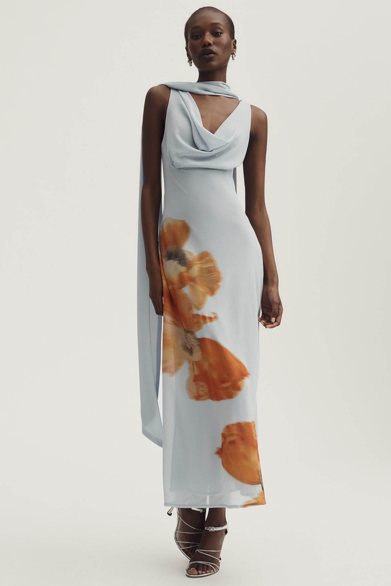 Never Fully Dressed Sophie Plus Scarf Midi Dress