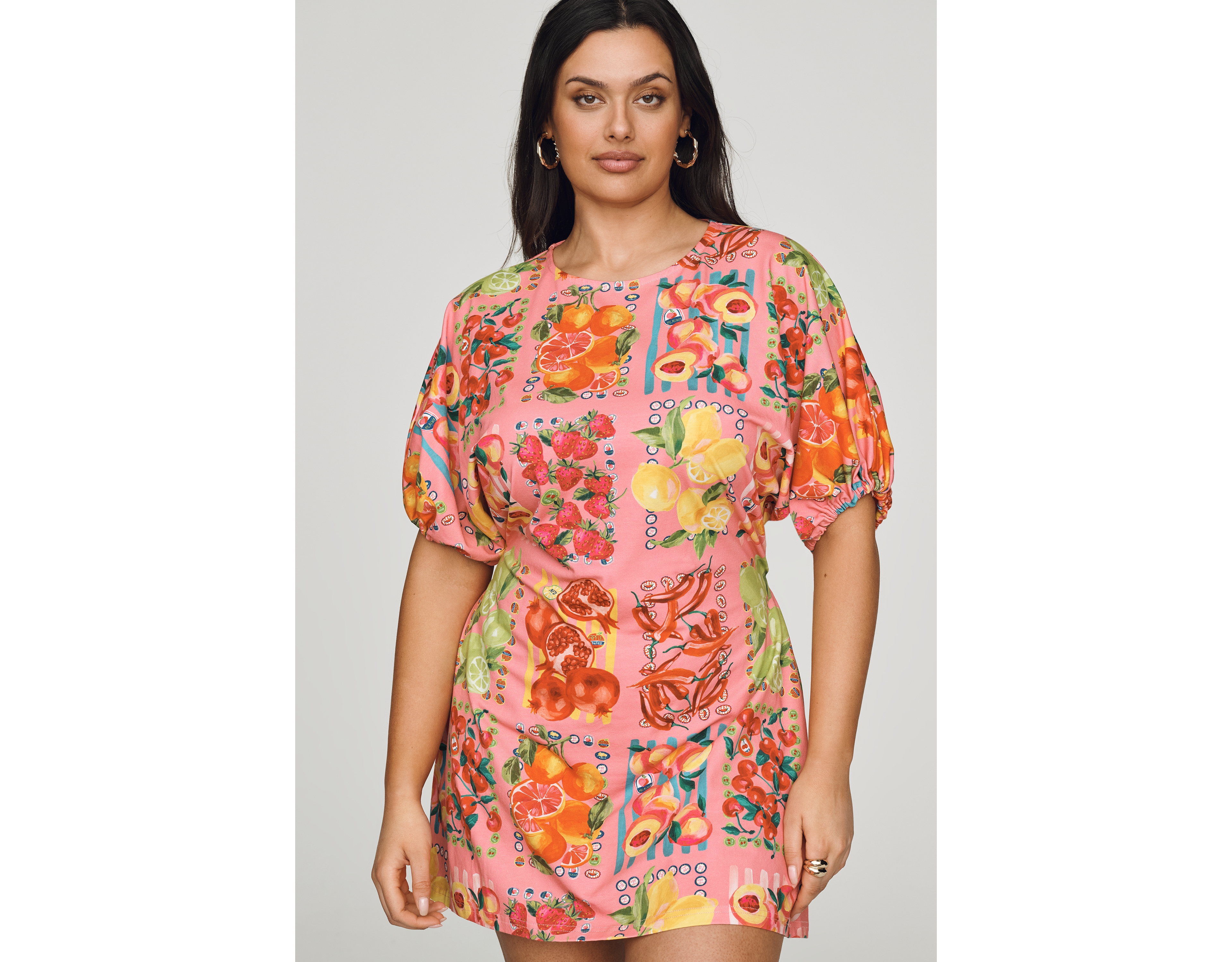Never Fully Dressed Fruit Stamp Mini Dress