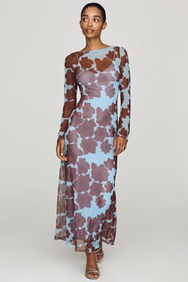 full length dresses for women Beaded Illusion Long Sleeve Gown by Elizabeth K GL1506 XS / Navy or weddings Long Dresses | Dress |
