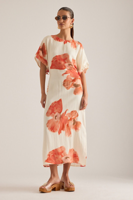 Never Fully Dressed Simmi Short-Sleeve Floral Midi Dress