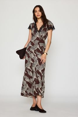 Never Fully Dressed Olivia Zebra Maxi Dress