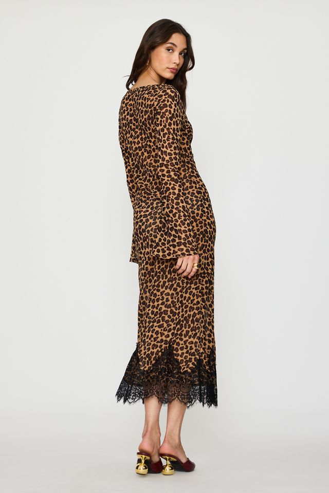 Never Fully Dressed Vestido Maxi Lucia con Estampado de Leopardo #3