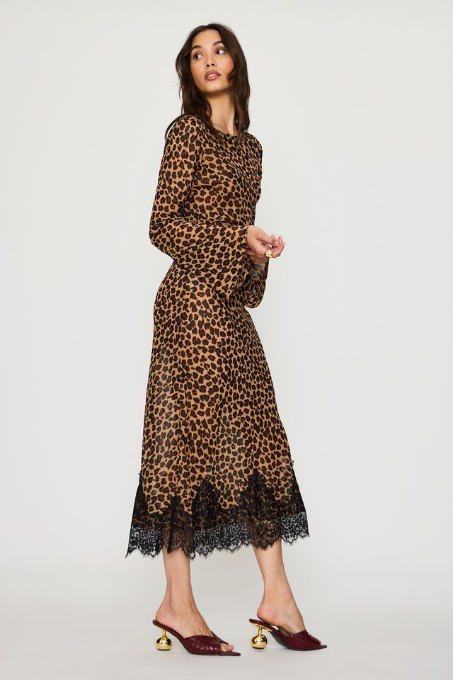 Never Fully Dressed Vestido Maxi Lucia con Estampado de Leopardo #4