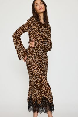 Never Fully Dressed Abito Maxi Lucia Leopardato