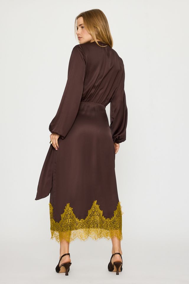 Never Fully Dressed Isabella Satin Midi Wrap Dress #2