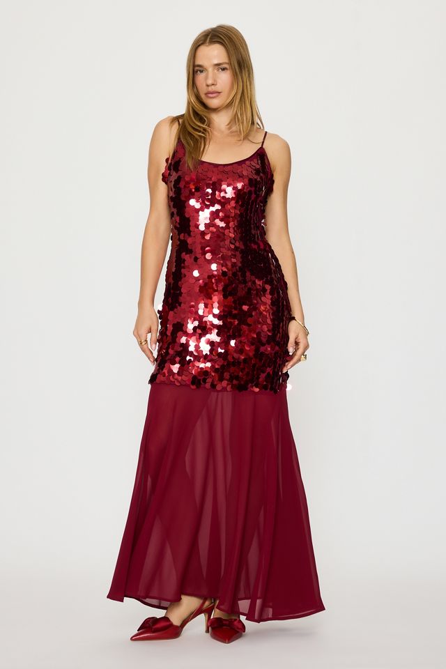 Never Fully Dressed Ärmelloses Pailletten-Maxikleid #2