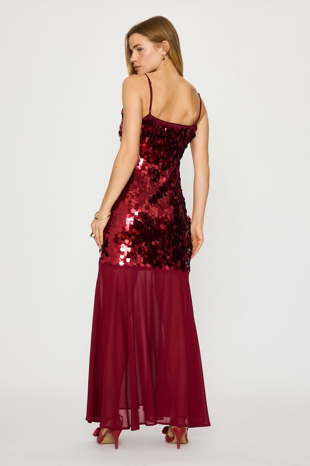 Never Fully Dressed Ärmelloses Pailletten-Maxikleid #4
