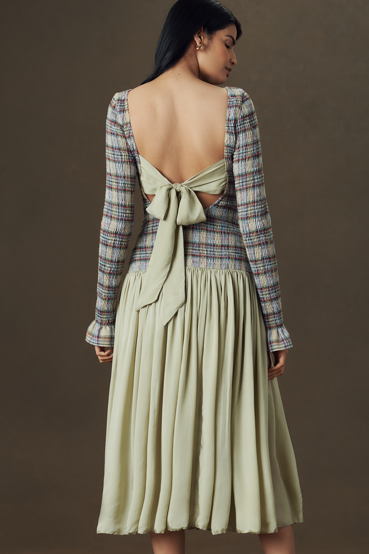 OhSevenDays McKenzie Long-Sleeve Midi Dress